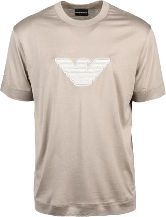 Emporio Armani Tops, Heren, Beige, XL, Emporio Armani t-shirt