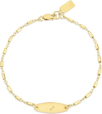 Set & Stones Zodiac Sign Bracelet in Gold /Sagittarius at Nordstrom, Size 7