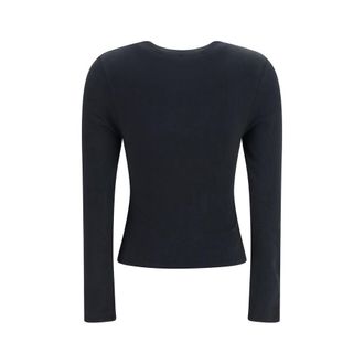 Alexander Wang Womens Black Cotton Long Sleeve T-Shirt