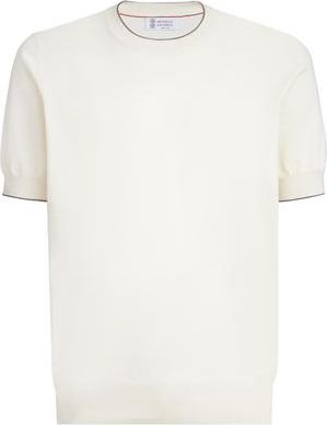 Brunello Cucinelli Cotton T-shirt in Ivory at Nordstrom, Size 44 It