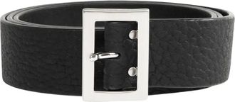 Rick Owens Stooges buckle leather belt - men - Bullhide Leather/Aluminium - One Size - Black