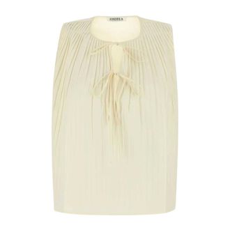 AMOTEA Blouses, female, Beige, Size: XL Akiko Top