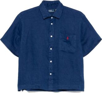 Polo Ralph Lauren Dames, Blouses & Shirts, Blauw, Maat: XL Linnen