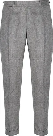 Pantaloni Torino Grey Rebel Cuffed Virgin Wool Pants