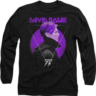 Gildan David Bowie Side Profile 75 Logo Long Sleeve Adult Tee / T-Shirt