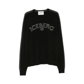 Iceberg Hombre, Jerseys, Negro, Talla: L
