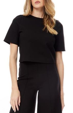 By Design Juliette Short Sleeve Ponte T-Shirt in Black at Nordstrom Rack, Size X-Small
