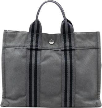 Herm&egrave;s Pre-owned Tote Bags, female, Gray, Size: ONE SIZE Pre-owned Fourre Tout PM