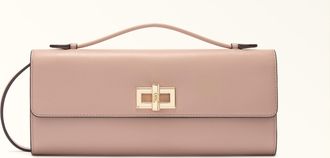 Furla Clara Clutch Anemone Pink Pink Soft Calf Leather Woman