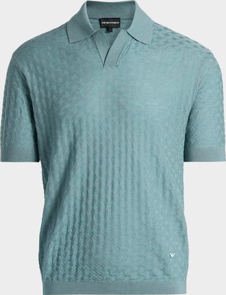 Emporio Armani Men & apos;s Tonal Basketweave Wool Sweater