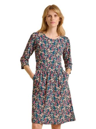 Brakeburn Freya 3/4 Sleeve Round Neck Dress in Navy at Nordstrom