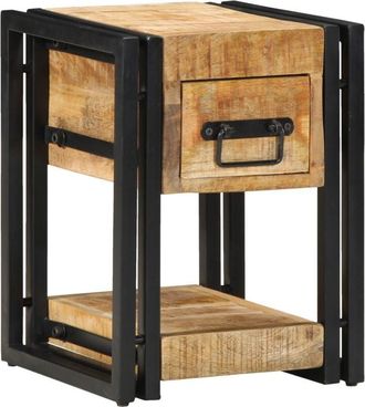 vidaXL Vidaxl - Armario de Noche 2 pcs 30 x 30 x 40 cm madera maciza de mango