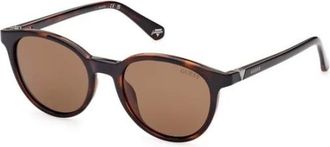 Guess Sunglasses, unisex, Brown, 51 MM, Round Sunglasses