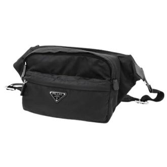 Prada Vintage, unisex, Zwart, ONE Size, Nylon, Pre-owned Fanny Pack