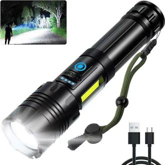 OEM Linterna Led Ultra Potente, Recargable, Linterna T&aacute;ctica Militar De Gran Potencia, Resistente Al Agua Ipx6, 7 Modos De Iluminaci&oacute;n Para Acampar, Hacer