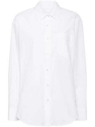 Alexander Wang Boyfriend Shirt With Logo Flag Tag