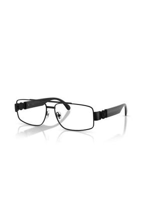 Versace 56mm Rectangle optical glasses in Black at Nordstrom