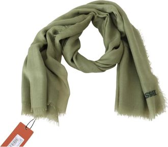 Missoni Scarves, female, Green, Size: ONE SIZE Luxury Green Cashmere Wrap Scarf