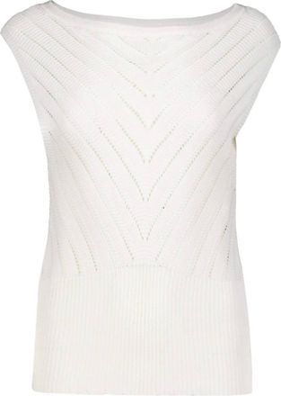 Bishop + Young Womens Zen Sleeveless Sweater In Shell