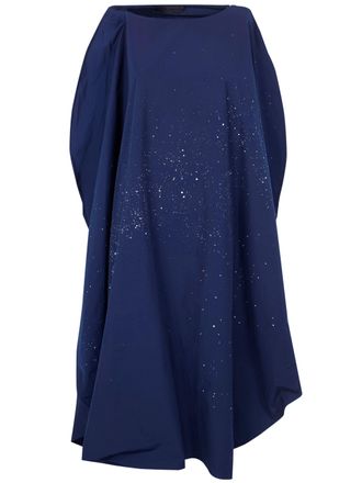 Maria Calderara Cotton Polyester Hand Punched Hand Painted Volume Dres