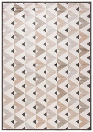 Safavieh Alfombra transicional de viscosa blanco/beige, 122 x 183 cm