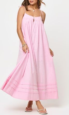 L*Space Sunset Stroll Cotton Cover-Up Maxi Dress in Rosewater at Nordstrom, Size X-Small