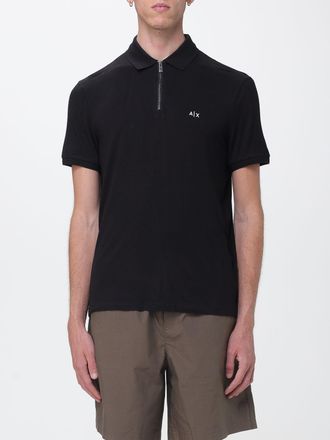 A|X Armani Exchange Polo in Jersey con zip e logo