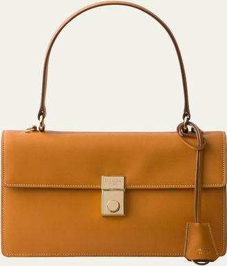 Prada Sound Medium Soft Leather Top-Handle Bag