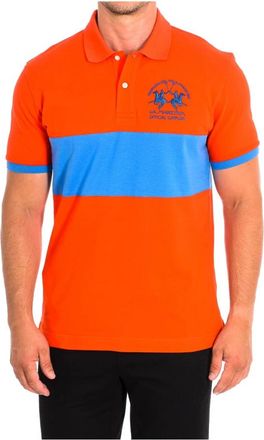 La Martina Polo Shirt met Korte Mouwen - Heren - Polos - Oranje - S - Katoen - Tops