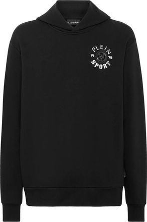 Plein Sport Hoodie Sweatshirt - Heren - Sportshirts - Zwart - 2XL - Katoen - Fitness