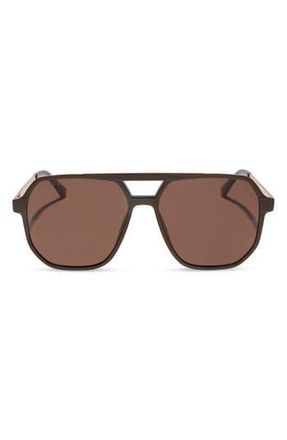 DIFF Eyewear Landon 59mm Aviator Sunglasses in Mahogany at Nordstrom Rack