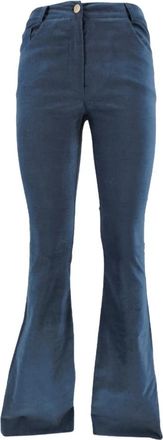 D.exterior Brede broek - Dames - Wijde Broeken - Blauw - XS - Broeken