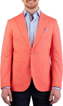 Tailorbyrd Linen Blend Sport Coat in Coral at Nordstrom Rack, Size 46Short