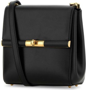 Dolce & Gabbana Womens Marlene Crossbody Bag Black Calf