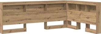 vidaXL Storage Headboard with Shelf Artisan oak 120 cm Engineered wood Vidaxl