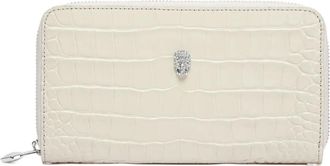 Philipp Plein crocodile-print wallet - women - Viscose/Polyurethane/Calf Leather/Polyamide - One Size - Neutrals