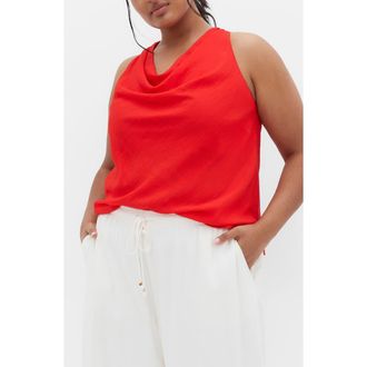 City Chic Paloma Sleevless Top in Red at Nordstrom