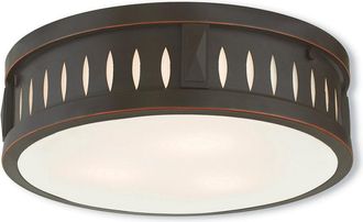 Livex Lighting Discontinued Livex Vista 3-Light Olde Bronze Ceiling Mount