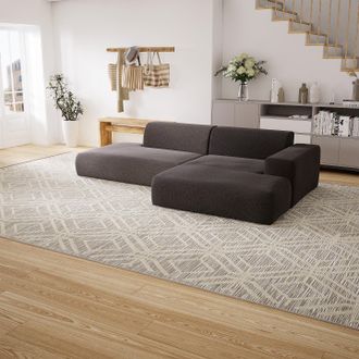 MYCS Ecksofa Steingrau - Flexible Designer-Polsterecke, L-Form: Beste Qualität, einzigartiges Design - 296 x 72 x 168 cm, konfigurierbar