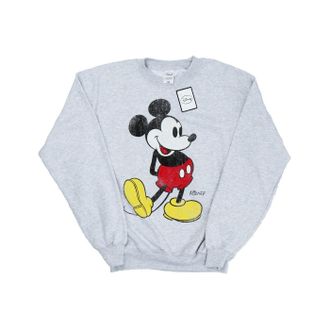 Disney Heren Mickey Mouse Classic Kick Sweatshirt (Heide Grijs)