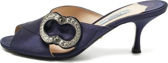 Prada Sandali con cristalli - Blu