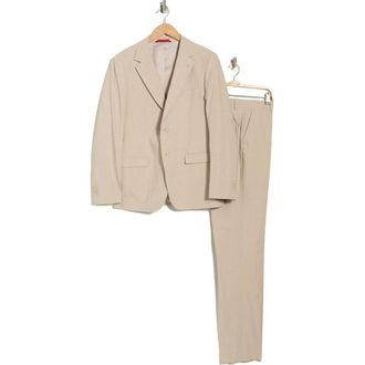 Zanetti Trim Fit Tan Notch Lapel Stretch Suit at Nordstrom Rack, Size 40 Regular