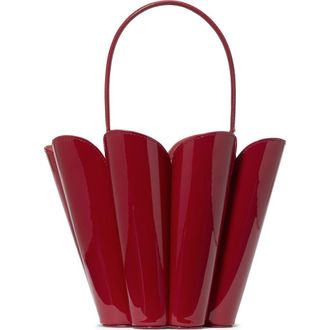 Kate Spade New York the spade patent leather bucket bag in Dark Scarlet at Nordstrom
