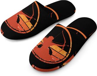 Generic Vintage Archer Archery Mens House Slippers Slip Indoor Slipper On Shoes Warm Outdoor