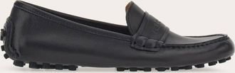 Ferragamo Iside Driver Moccasins with Logo, Size 6.5 C