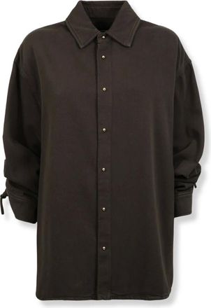 Darkpark Darkpark, Dames, Blouses & Shirts, Bruin, Maat: XS Denim