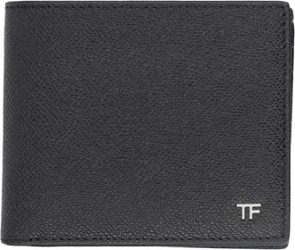Tom Ford Textured Black Calf Leather Bi-Fold Wallet