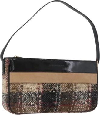 Burberry Pre-owned Shoulder Bags, female, Multicolor, Size: ONE SIZE Pre-owned Vintage Wool Shoulder Bag