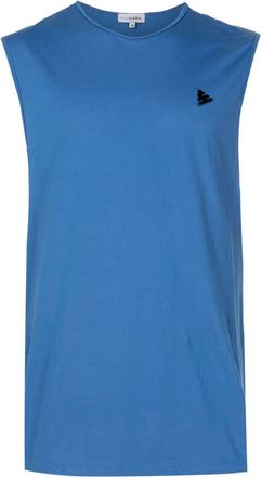 Amir Slama logo-plaque cotton tank top - men - Cotton - GG - Blue