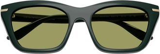 Emporio Armani Cat Eye Zonnebril - Dames - Zonnebrillen - Groen - 55 MM - Accessoires